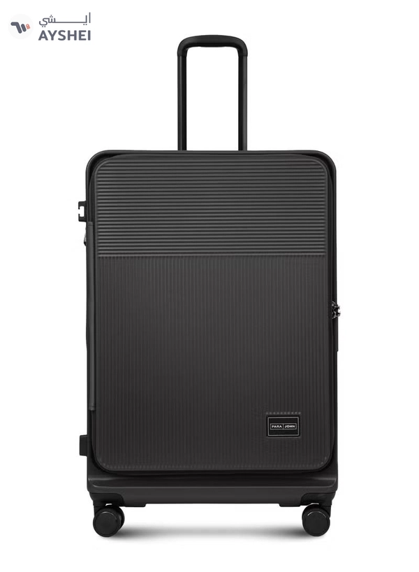 PARAJOHN FRONTARA Series Set of 2 Luggage| Small 10KG & Large 30KG ABS+Polycarbonate 8 Wheel Trolley Hardsided Travel Suitcase - BLACK