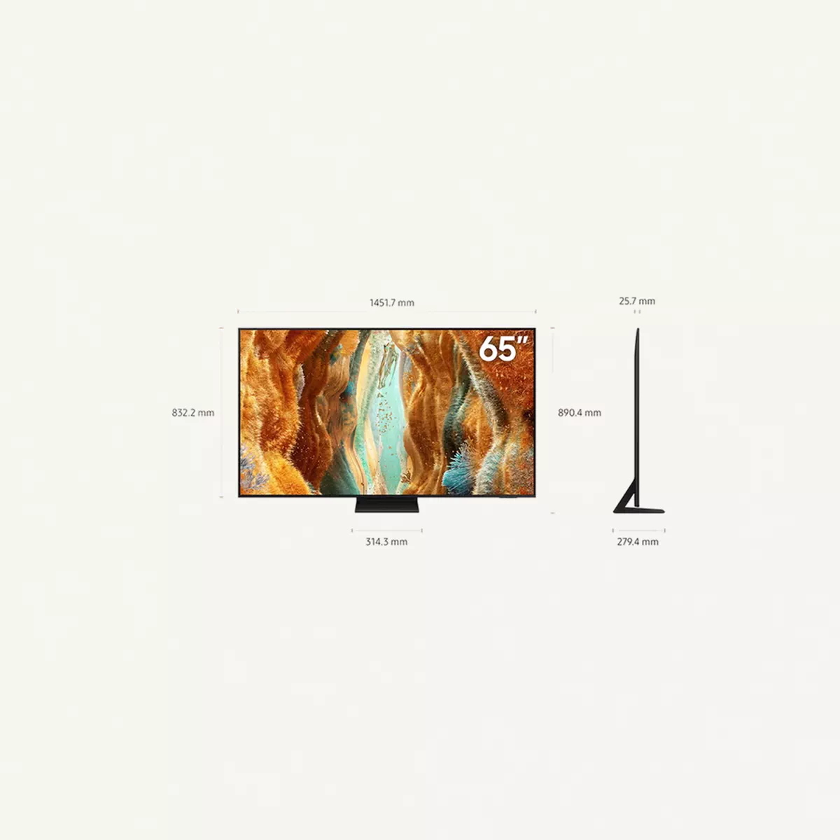 Samsung 65 Inch Neo QLED TV, QN70F, 4K, Mini LED, NQ4 AI Gen2 Processor, Quantum Matrix Technology Slim, Motion Xcelerator 144Hz, Vision AI Smart TV, QA65QN70FAUXZN (2025 - UAE Version) QN70F BLACK-2-2