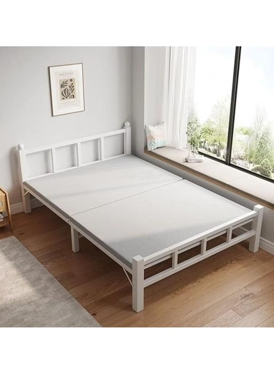 DubaiGallery Folding bed single bed home office lunch break bed simple bed wooden board bed portable bed folding bed iron bed-0