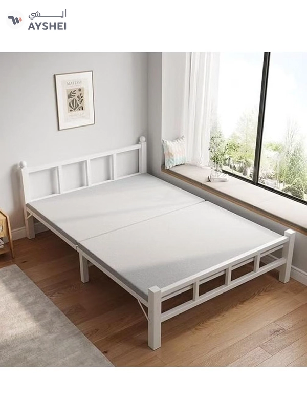 DubaiGallery Folding bed single bed home office lunch break bed simple bed wooden board bed portable bed folding bed iron bed
