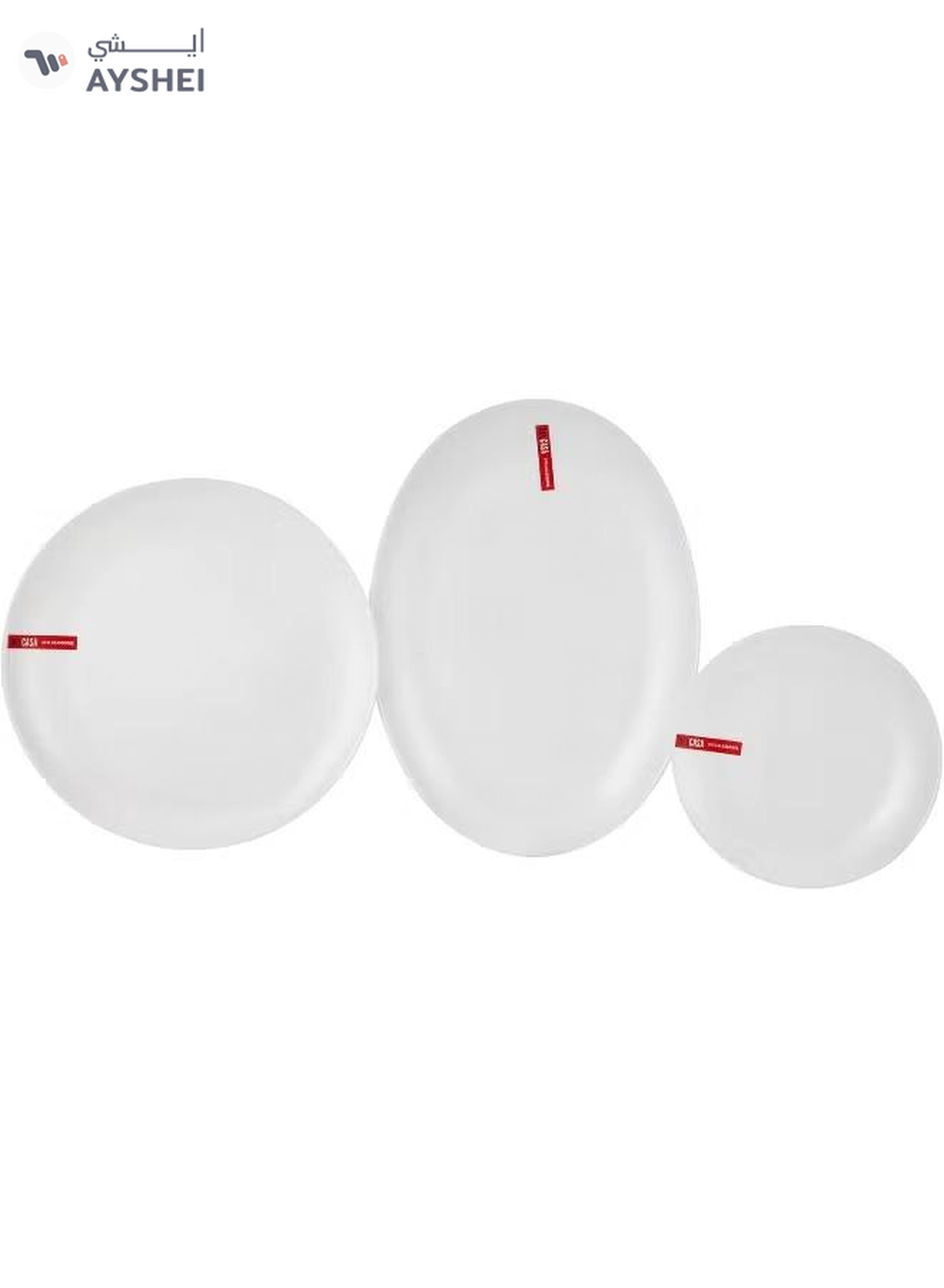 Delcasa DC3391 Opalware Dinner 33-Pieces Set, White-1-1