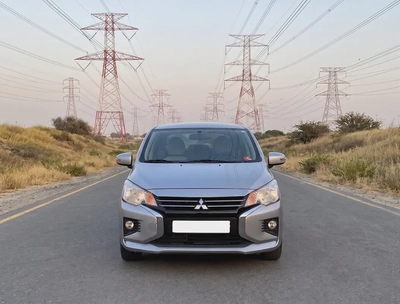 AED 400 Monthly - 0 Down Payment | Attrage GLX 2022 | GCC Specs | 1.2L 3-Cyl engine-0