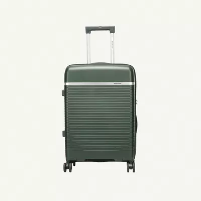 British Traveller 3-Piece Polypropylene Luggage Set | 20”, 24”, 28” Lightweight Suitcases with 360° Spinner Wheels, TSA Lock, Water & Scratch Resistant | Durable Hard Shell Trolley Bags with Telescopic Handle - Green-2