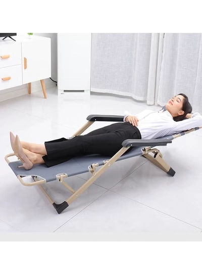 DubaiGallery Zero Gravity Office Nap Chair Folding Bed Outdoor Lounge Patio Chairs Beach Chair with Cushion Adjustable Folding Chair-2
