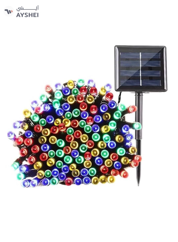Yuwell Solar Powered Fairy String Lights Multicolor 10 Meter 100 LED 8 Modes Solar Outdoor Light For Home And Outdoor Decoration