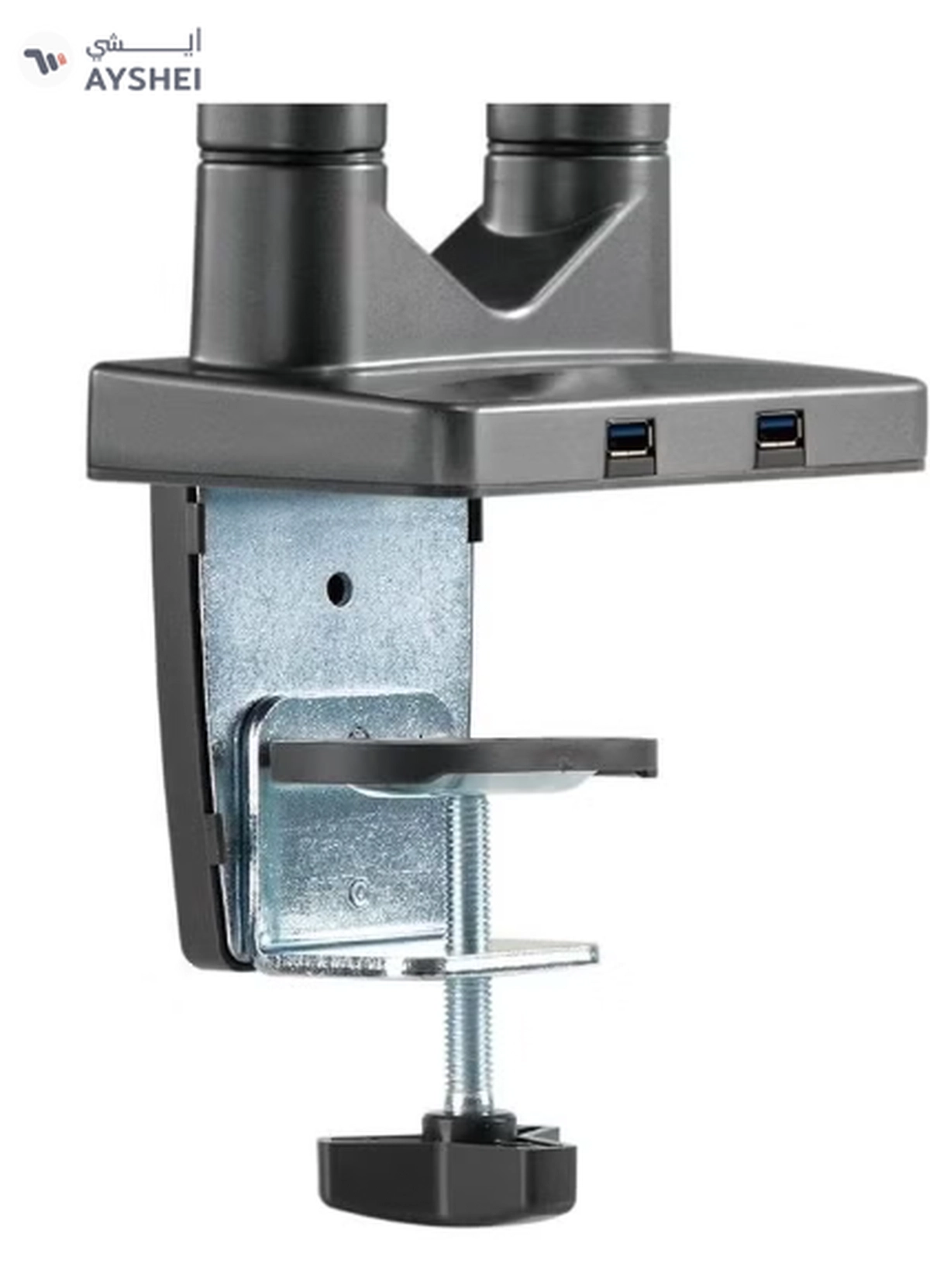 NAVODESK Monitor Desk Mount With Gas Spring Tech And USB Hub Midnight Grey Midnight Grey-1-1
