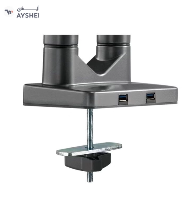 NAVODESK Monitor Desk Mount With Gas Spring Tech And USB Hub Midnight Grey Midnight Grey