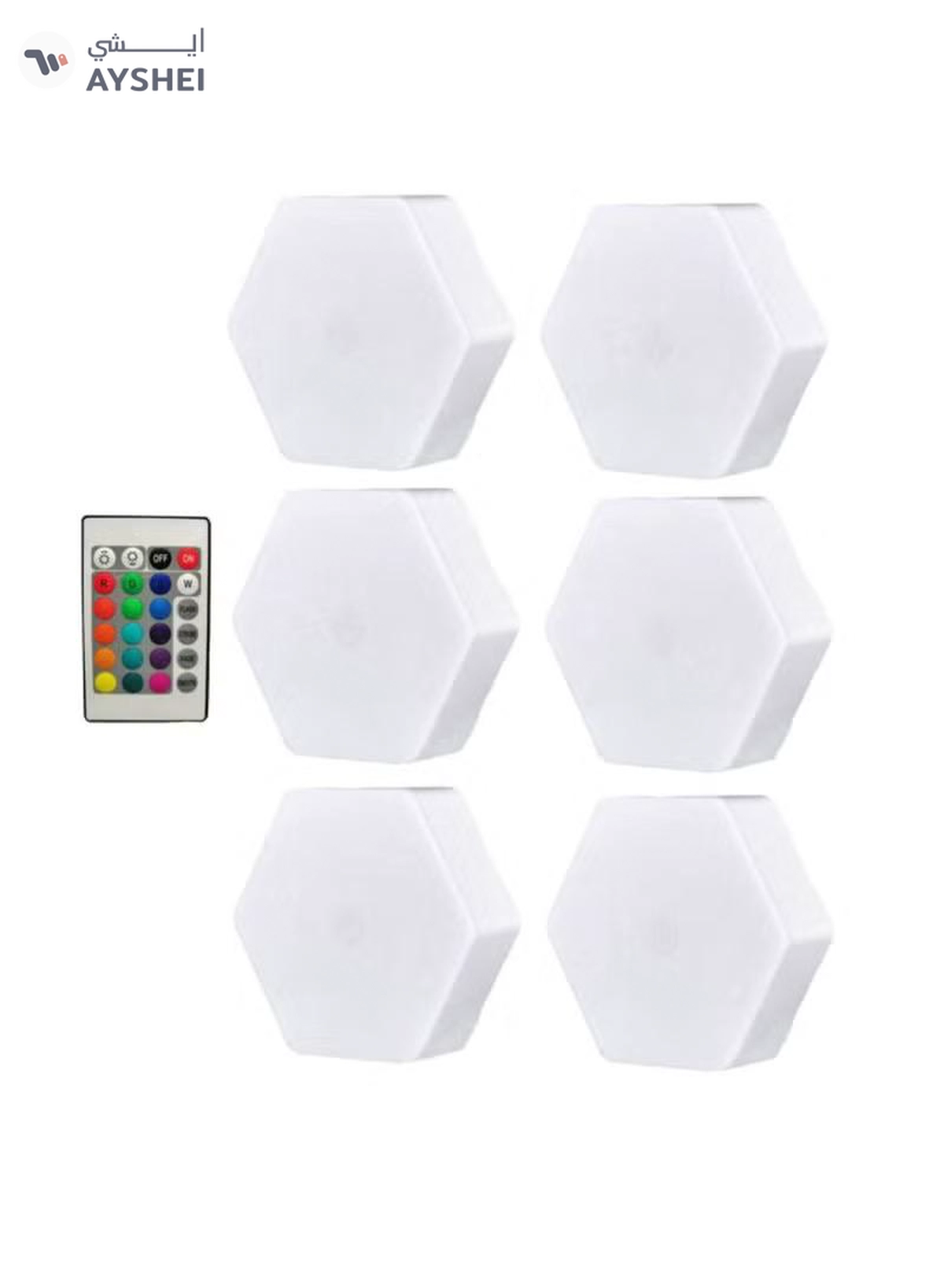 Yuwell Pack Of 6 Pcs RGB LED Wall Light With Remote Control Wireless LED Cabinet Light With Adjustable Brightness and Color Function Suitable For Kitchen, Bedroom, Study Room And Living Room-2-2