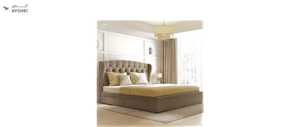 Upholstered Bed with optional storage, Brooke