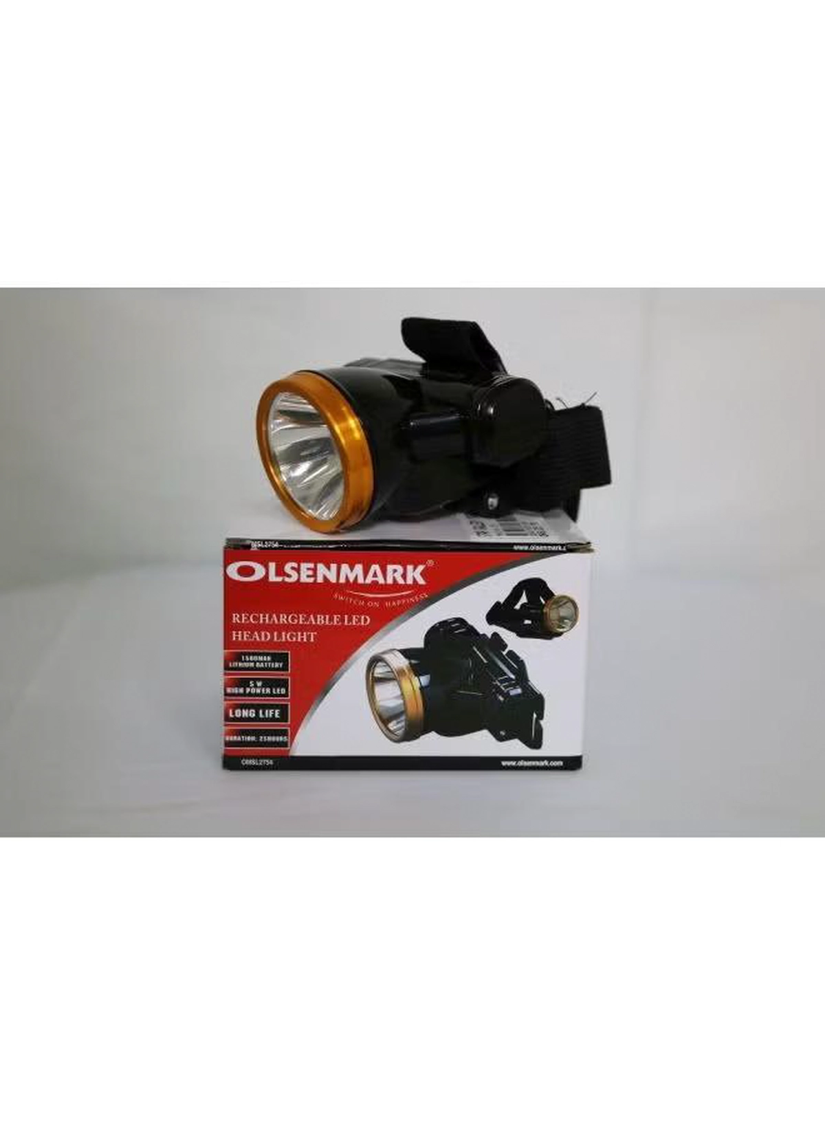 Olsenmark Rechargeable Head Light Black-1-1