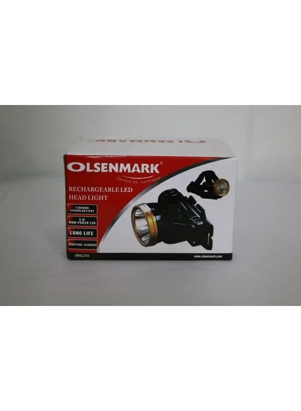 Olsenmark Rechargeable Head Light Black