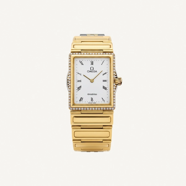 Omega Classic | Full Yellow Gold Vintage Bezel Diamond with White Dial | Used (Fair) | Year of production 2000 (Approximation) | No original box | No original papers