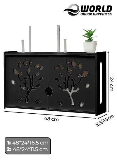 Eworld Stylish Wall-Mounted Router Rack for Wi-Fi Router-1