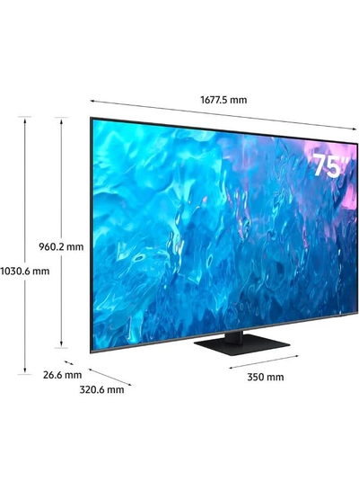 Samsung 75 Inch QLED 4K Smart TV 2023 - International Version QA75Q70CA Titan Grey-2