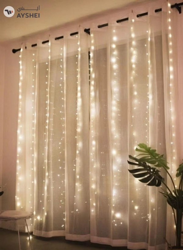 Yuwell Ramadan Light 23 Meter 300 LED Warm White LED Fairy Light Exterior Waterproof Light For Ramadan Decoration Curtain Light For Home and Outdoor Decoration Light Multimode Operated Light