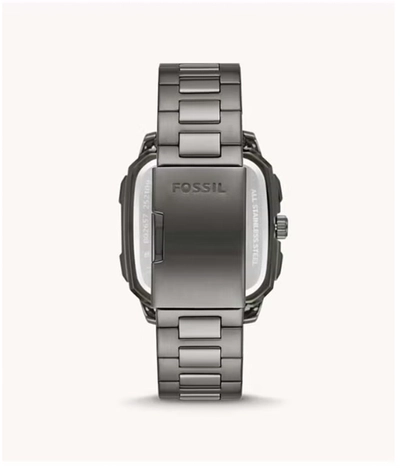 Fossil Men's Inscription Rectangle Shape Stainless Steel Chronograph Wrist Watch BQ2657 - 42mm - Grey-1