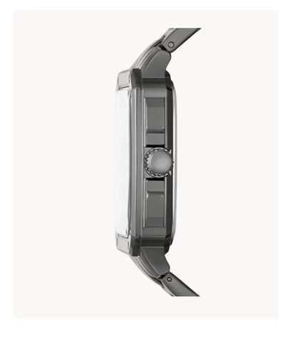 Fossil Men's Inscription Rectangle Shape Stainless Steel Chronograph Wrist Watch BQ2657 - 42mm - Grey-2
