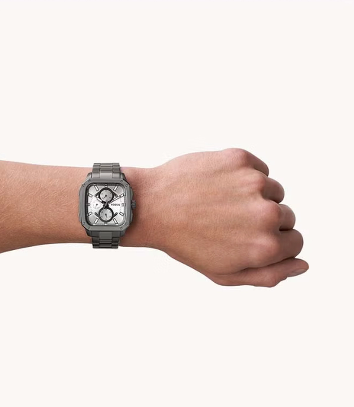 Fossil Men's Inscription Rectangle Shape Stainless Steel Chronograph Wrist Watch BQ2657 - 42mm - Grey-3-3