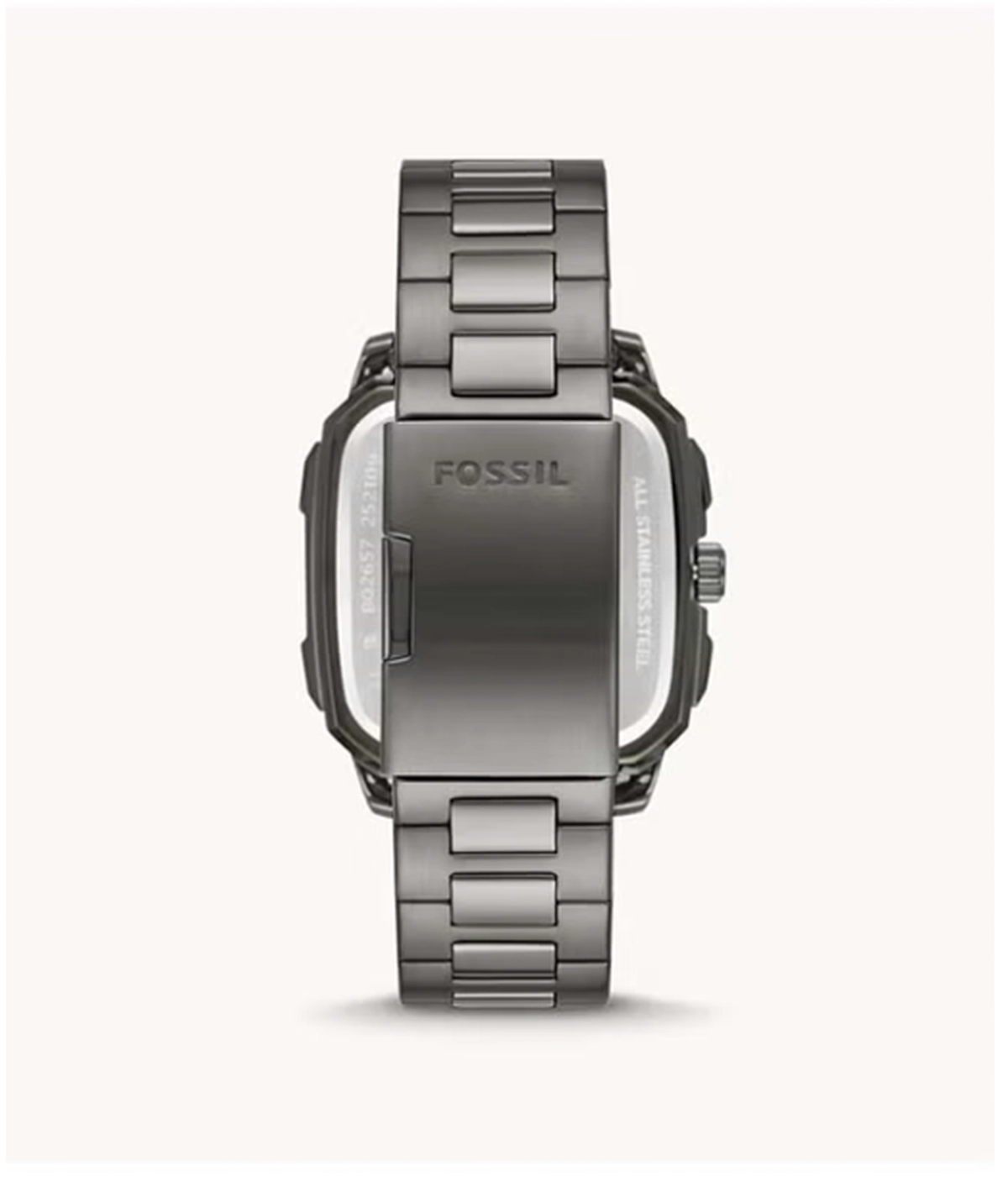 Fossil Men's Inscription Rectangle Shape Stainless Steel Chronograph Wrist Watch BQ2657 - 42mm - Grey-1-1