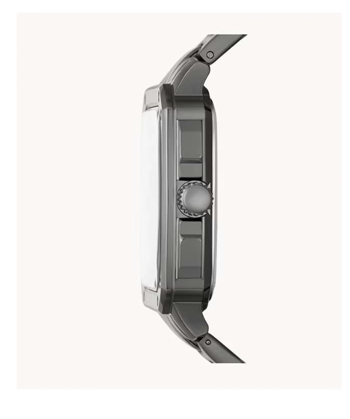 Fossil Men's Inscription Rectangle Shape Stainless Steel Chronograph Wrist Watch BQ2657 - 42mm - Grey-2-2