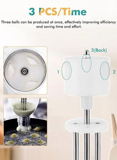 Eworld 3-in-1 Automatic Meatball and Sweet Dumpling Maker for Meat Balls, Fish Balls-3