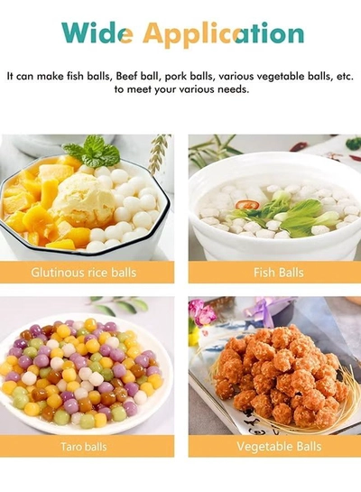Eworld 3-in-1 Automatic Meatball and Sweet Dumpling Maker for Meat Balls, Fish Balls-6