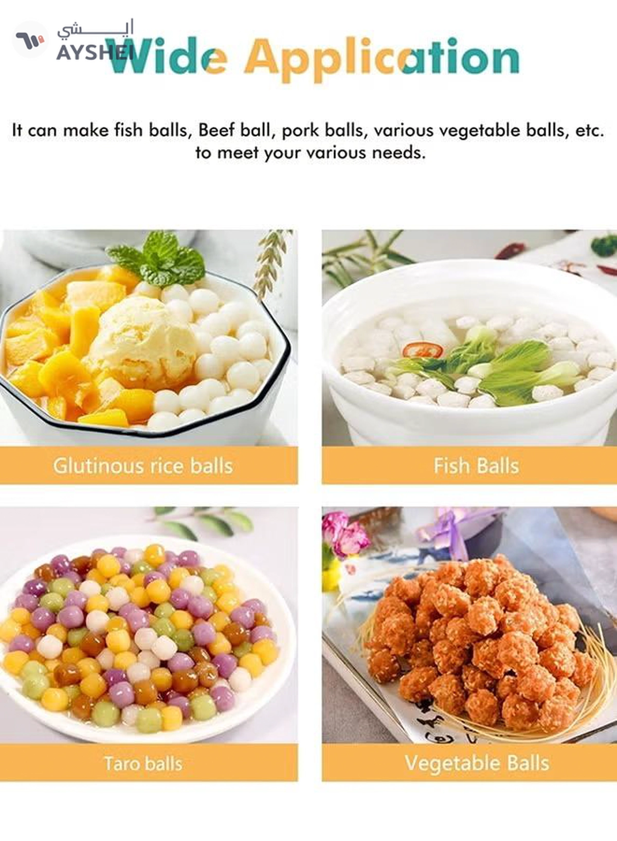 Eworld 3-in-1 Automatic Meatball and Sweet Dumpling Maker for Meat Balls, Fish Balls-6-6