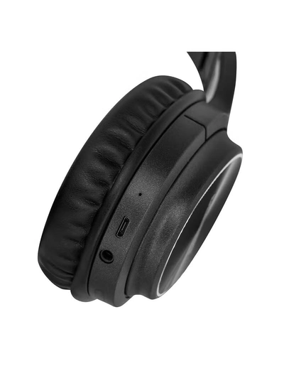 GEEPAS Bluetooth Headphone High-Quality Sound and 10 Hours Working Time| Wired & Wireless Use Improves Mobility and Flexibility| Hands Free Call, FM Radio, AUX Input| Comfortable, Modern and Foldable Design with Soft Earmuff | 2 Years Warranty Black-1