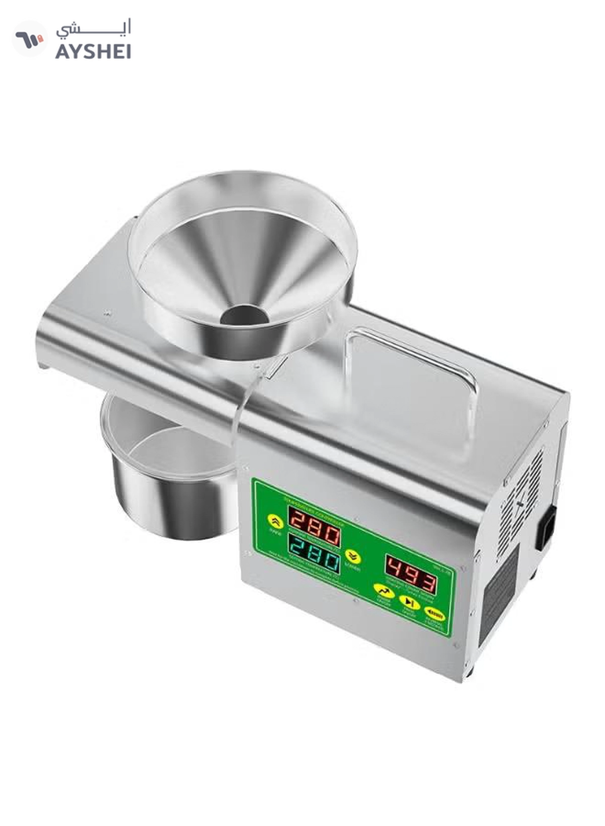 DubaiGallery Compact Electric Oil Press Machine with Digital Heating Control, Food Grade Stainless Steel Oil Extractor for Peanut Sesame Coconut and Sunflower Oil-3-3