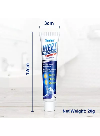 Sumifun Wart Remover Ointment 20g – Herbal Wart and Skin Tag Care Cream Designed for Convenient Home Application, Smooth Texture, Portable Tube Packaging, and Simple Addition to Your Personal Skincare Routine-2