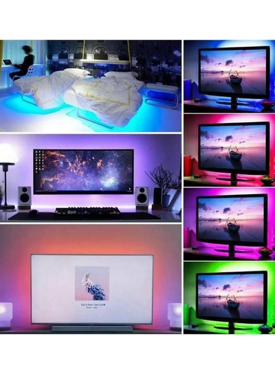Yuwell 5M Smart LED Strip Light RGB App And Remote Control Colorful Rope Lighting For Home Decor Kitchen Bedroom Hotel Outdoor Bar Garden And Desktop Decoration Smart TV LED Backlights-3