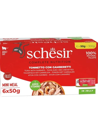Schesir Cat Multi Pack Can Wet Food-Tuna With Shrimps Weight - 300g-0