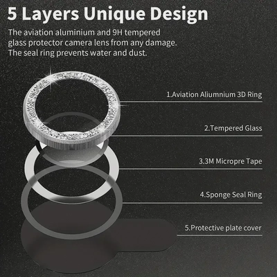 Diamond Camera Lens for iPhone 13 Pro Max-2