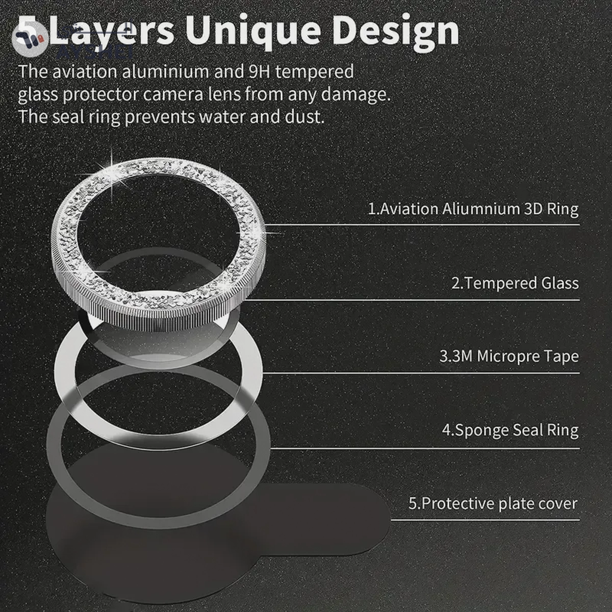 Diamond Camera Lens for iPhone 13 Pro Max-2-2