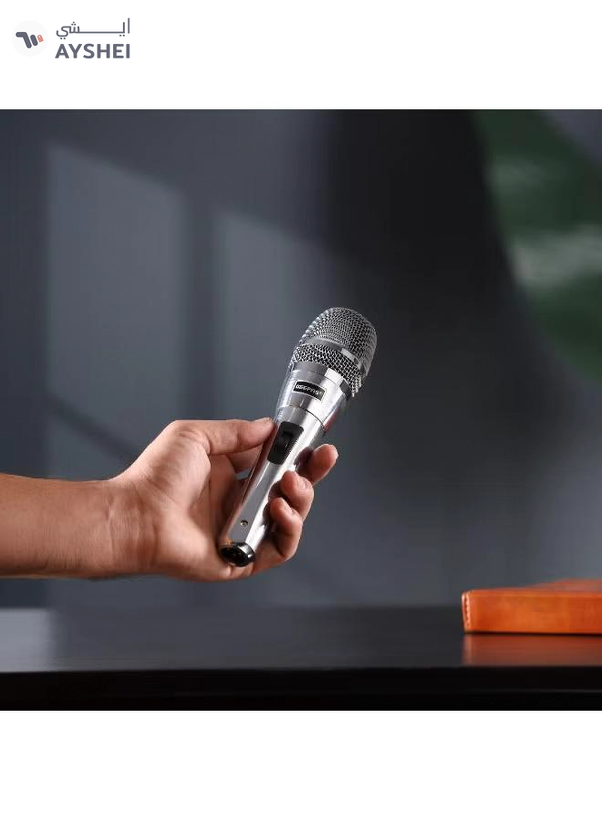 Geepas Dynamic Microphone- GMP15016/ Clarity, Sharp Sensitivity, Long-Distance Pickup/ 8-Meter Cable, Wide Frequency Range, Low Pass Filter/ Ideal for Professional Recording Studios, Live Performances, Broadcasting Applications/ Silver, 2 Years Warranty-2-2