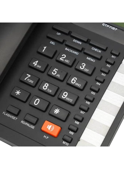 GEEPAS Executive Telephone with Caller ID 16 Digits Telephone - Recording 15 Out & 50 Incoming Calls Multicolour-3