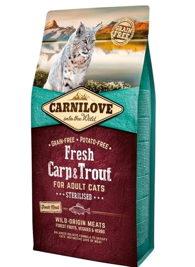 CARNILOVE Fresh Carp & Trout for Adult Cats 6kg-0