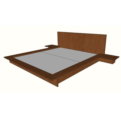 Oreo low bed with 2 side tables-0