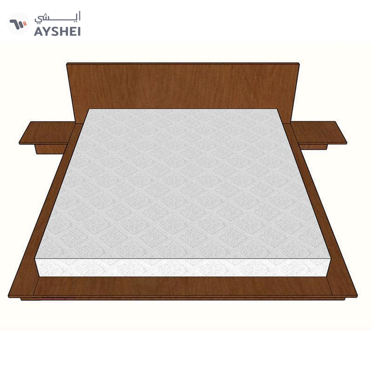 Oreo low bed with 2 side tables-2-2