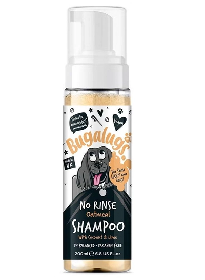  BUGALUGS Oatmeal Coconut & Lime No Rinse Dog Shampoo 200ml (6.8 Fl Oz)-0
