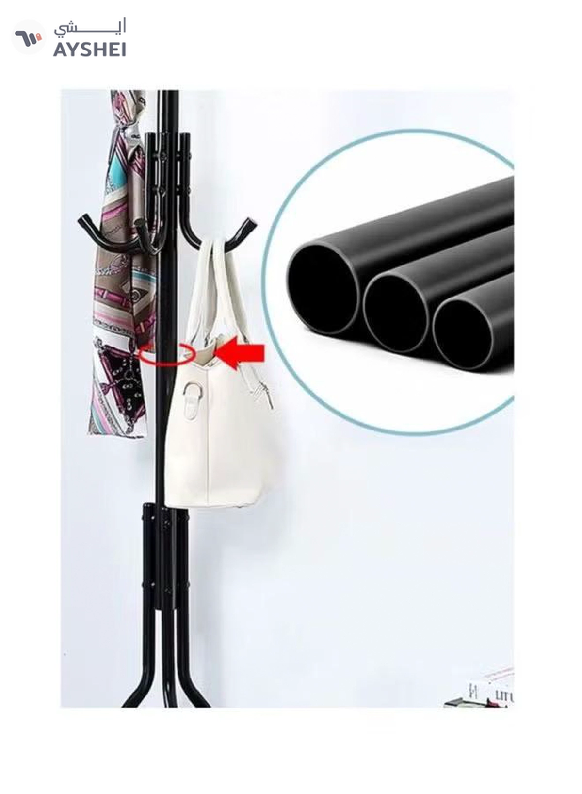 Falpro Metal Cloth Rack Clothes And Coat Hanger Rack Garments Rack Elegant White Free Standing Cloth Rack Black 172x43cm Black 172x43cm-2-2