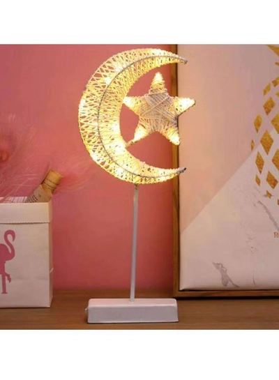 Yuwell Moon And Star LED Decorative Lamp Night Light For Ramadan Decoration Bedroom Battery Operated Ramadan Lamp-0