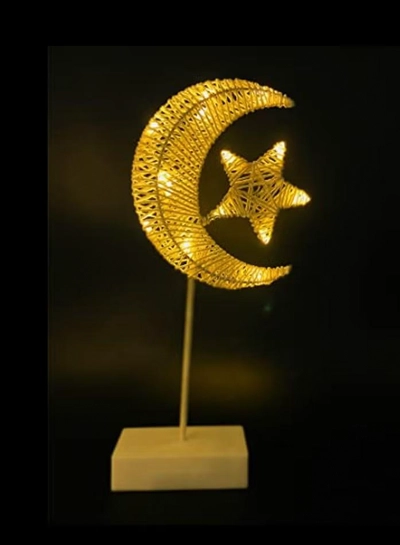Yuwell Moon And Star LED Decorative Lamp Night Light For Ramadan Decoration Bedroom Battery Operated Ramadan Lamp-1