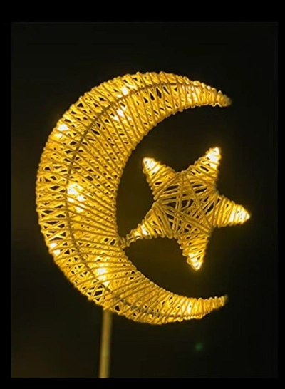 Yuwell Moon And Star LED Decorative Lamp Night Light For Ramadan Decoration Bedroom Battery Operated Ramadan Lamp-2