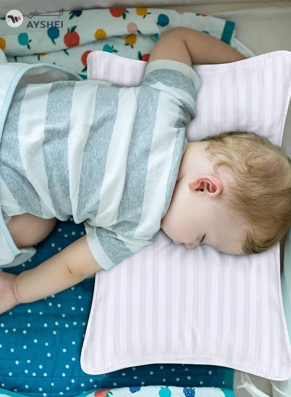 Eworld Pack of 2 Toddler Baby Pillow Sleeping Cotton Blend Shell with Polyester Filling