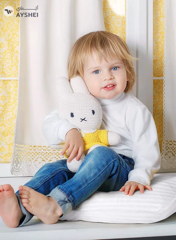 Eworld Pack of 2 Toddler Baby Pillow Sleeping Cotton Blend Shell with Polyester Filling