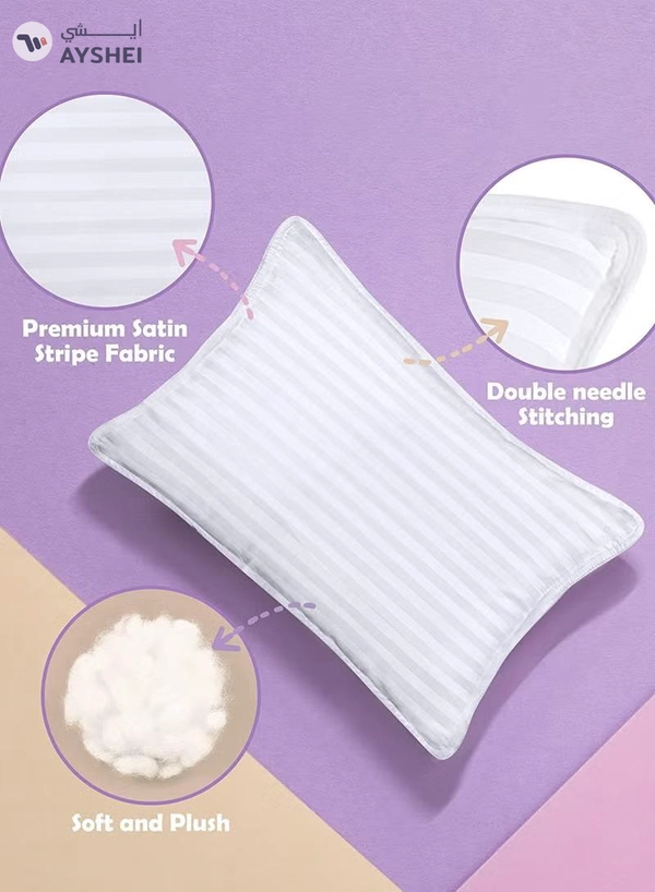 Eworld Pack of 2 Toddler Baby Pillow Sleeping Cotton Blend Shell with Polyester Filling