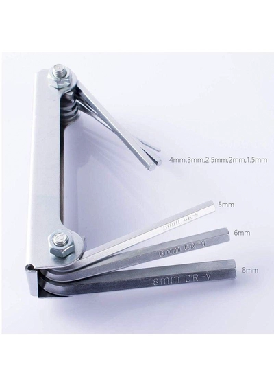 ABBASALI Folding Allen Key Set Metric 8 Pieces-3