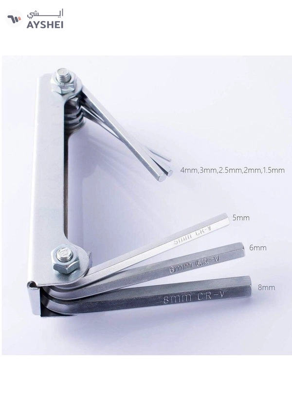 ABBASALI Folding Allen Key Set Metric 8 Pieces