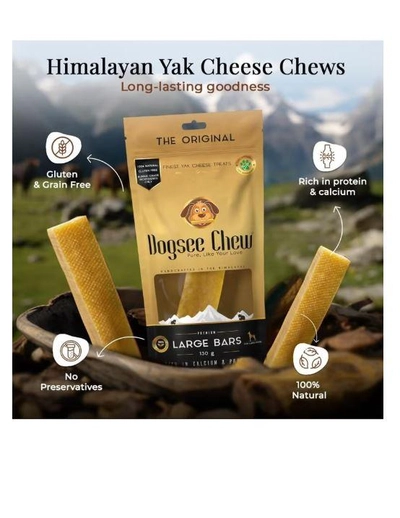 Dogsee Large Bars: Long-Lasting Dental Chews for Large Dogs 130g-3